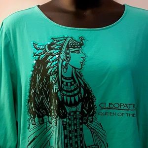 Bob Mackie wearable art 3/4 length sleeve top